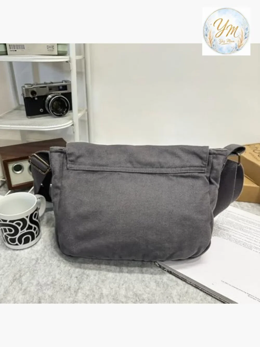 Canvas Messenger Bag Crossbody Satchel Laptop Bag Work School